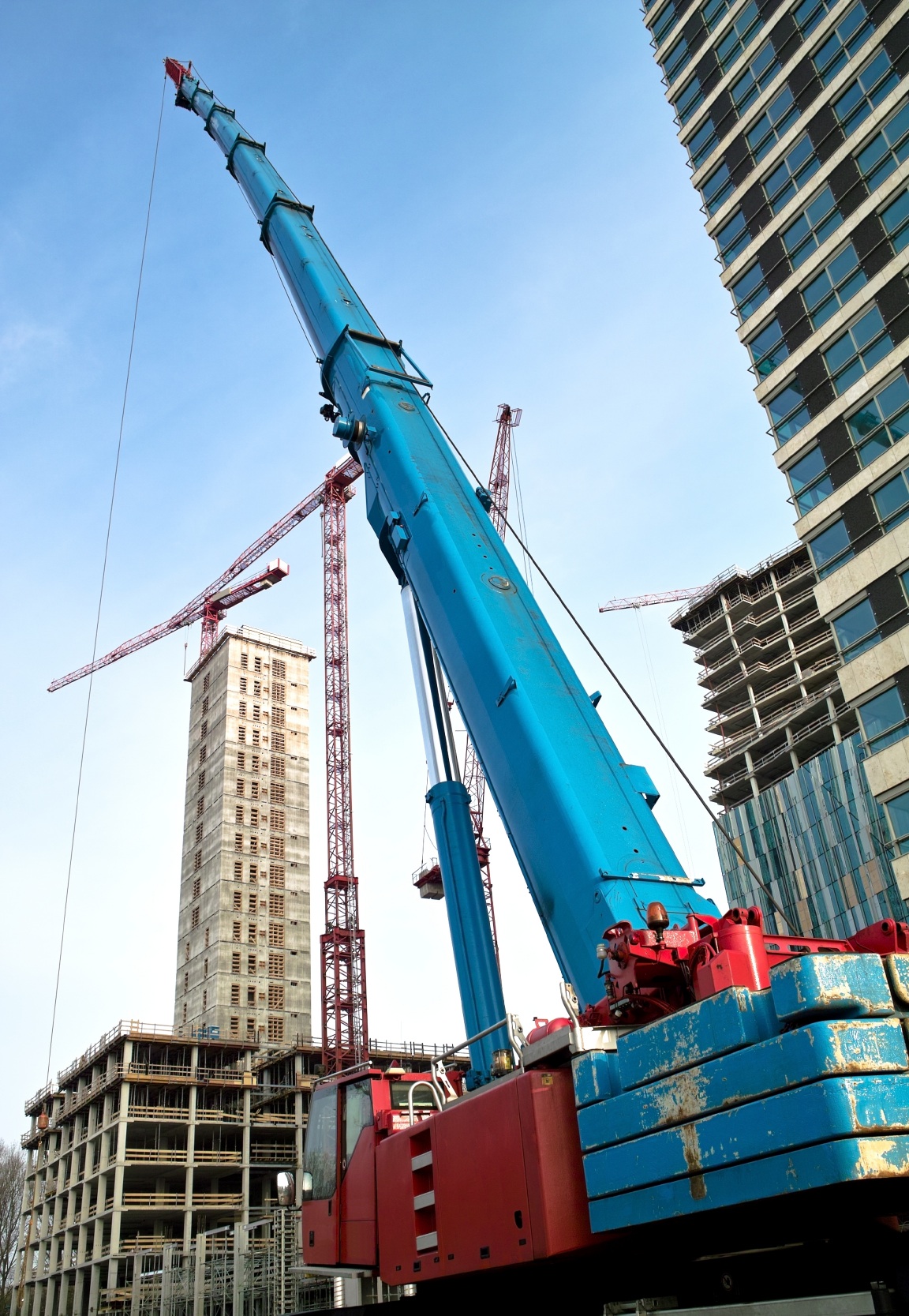 Structural steel work and crane